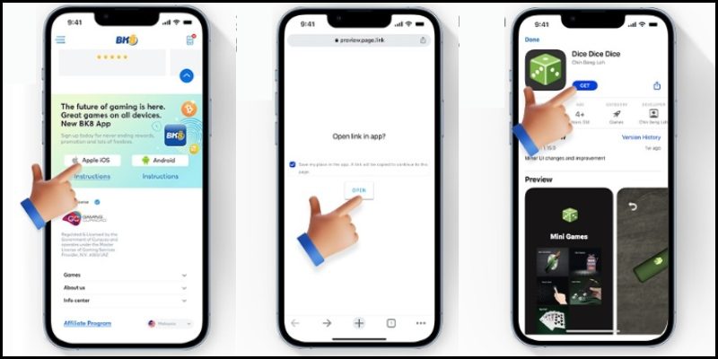 Tải app BK8 với thiết bị IOS trên Iphone, Ipad