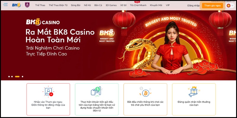 Truy cập đúng điạ chỉ website của nhà cái BK8